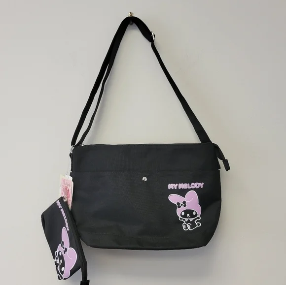 Sanrio My Melody Crossbody Bag & Pouch Black - Picture 11 of 11